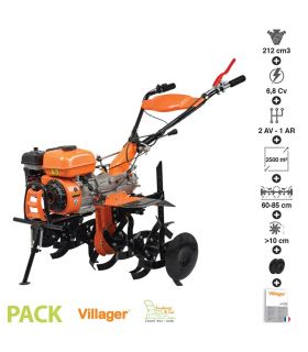 Motoculteur thermique transformable 6,8 cv travail 85cm vitesses 2AV 1AR VILLAGER VTB 8422 Motoculteur thermique transformable 6,8 cv travail 85cm vitesses 2AV 1AR VILLAGER VTB 8422