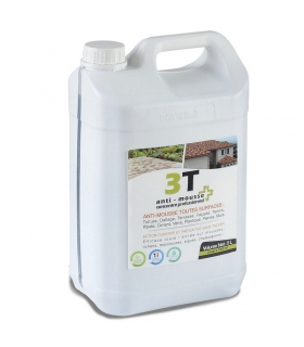 Antimousse 3T 5 litres concentré pour 1000 m² de traitement  toit toiture mur et sol