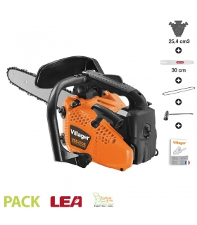 Elagueuse thermique 25,4 cm3 1,2 Cv  anti vibration guide 30 cm Villager VGS260 Prime Elagueuse thermique 25,4 cm3 1,2 Cv  anti vibration guide 30 cm Villager VGS260 Prime
