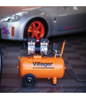 Compresseur d'air silencieux 750W cuve 50 litres Villager VAT50LS