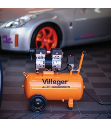 Compresseur d'air silencieux 750W cuve 50 litres Villager VAT50LS