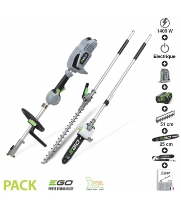 Pack élagage entretien arbres et haies avec moteur chargeur batterie 56v Egopower