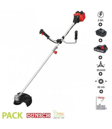 Pack coupe bordure sans fil batterie 20v et chargeur Dunsch DU22040BP