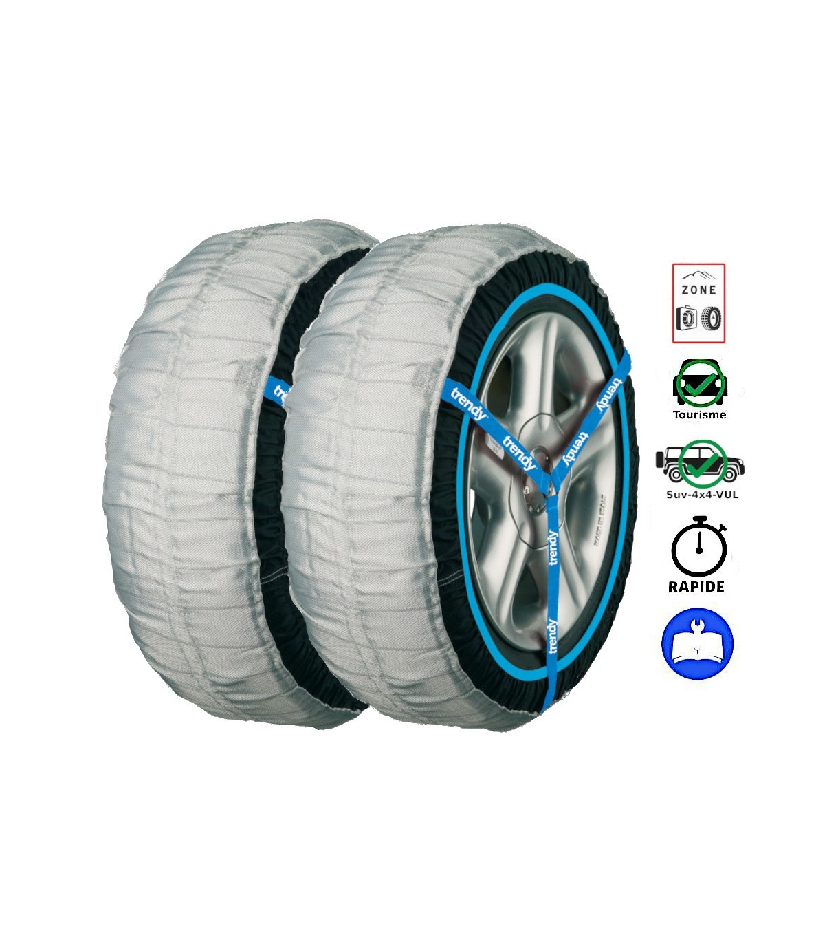 chaussette pneu voiture RENAULT TWINGO 2 [09/2007 -- 08/2014] 195/45R16 
