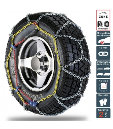 Chaines neige 4x4 SUV Utilitaires 16mm pneu 215/75R16 homologuées loi Montagne