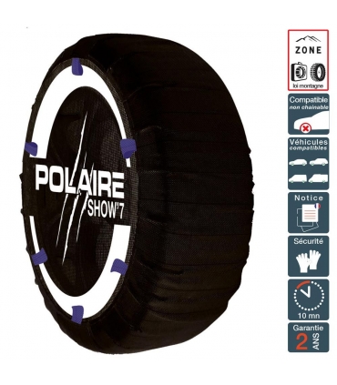 Chaussette neige ultra résistante montage facile pour pneu 145/80R12 Polaire  0S11-S7IA