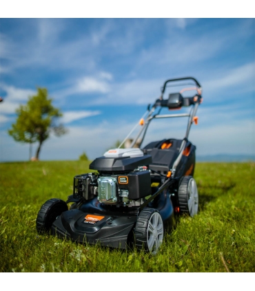 Tondeuse tractée mulching démarrage électrique 173cc 4 en 1 lame 50cm Villager Falcon 5111T-ES