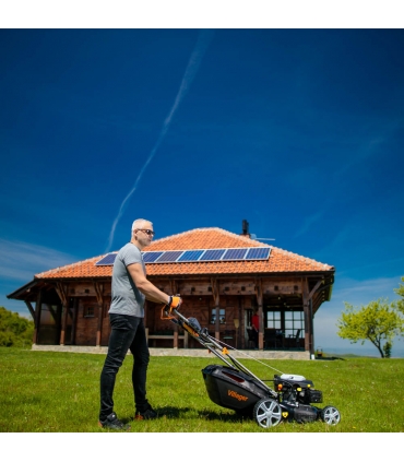 Tondeuse tractée mulching démarrage électrique 173cc 4 en 1 lame 50cm Villager Falcon 5111T-ES