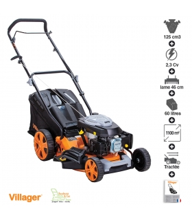 Tondeuse à gazon mulching Briggs Stratton coupe 46cm Villager Prime 4111B Tondeuse à gazon mulching Briggs Stratton coupe 46cm Villager Prime 4111B