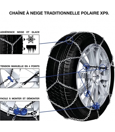 Chaine neige voiture 195/65R16 - 205/40R18 - 205/50R17 - 205/55R16 - 205/60R16 - 205/65R15