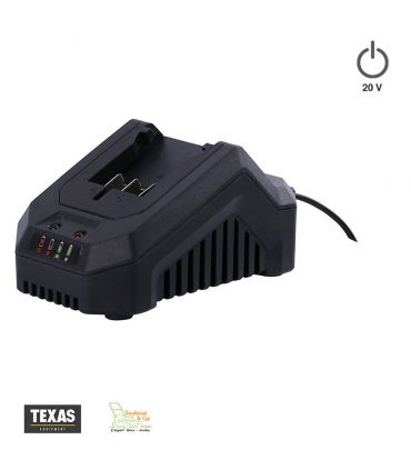 Chargeur rapide 2Ah pour outils sans fil à batterie Texas 20 volts