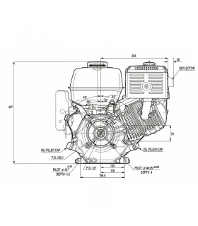 Moteur Honda GX390 13 CV avec sortie horizontale 389 cm3 QHB1 Moteur Honda GX390 13 CV avec sortie horizontale 389 cm3 QHB1