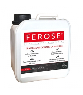 Traitement curatif anti rouille convertisseur de rouille Ferose - bidon 2 litres Traitement curatif anti rouille convertisseur de rouille Ferose - bidon 2 litres