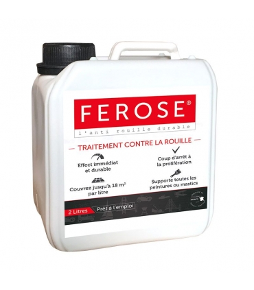 Traitement curatif anti rouille convertisseur de rouille Ferose - bidon 2 litres