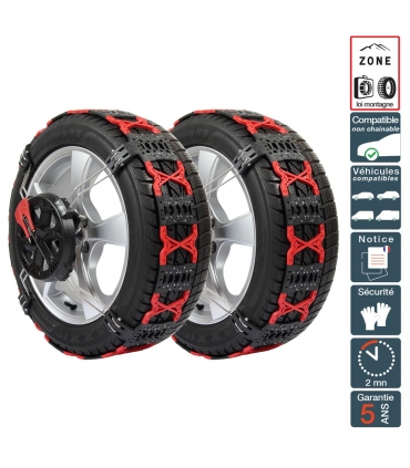 Chaine neige montage frontal et tension automatique pneu 345/35R18