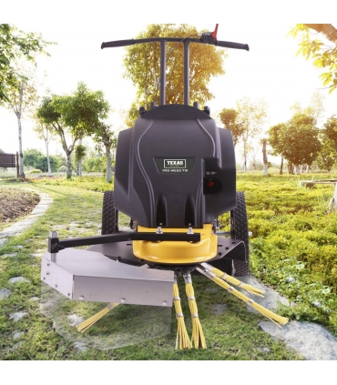 Balayeuse thermique en acier 9 brosses nylon métal 173cc largeur 70cm Texas Pro Weed 710
