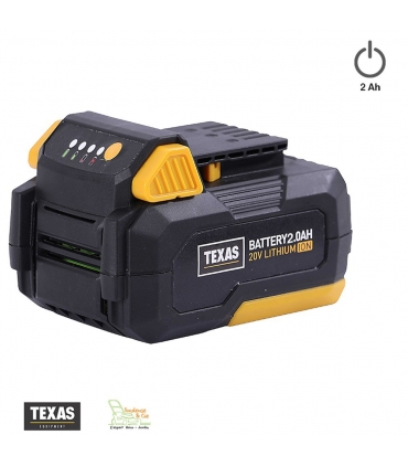 Batterie 20v 2Ah pour outils sans fil à batterie Texas 20 volts