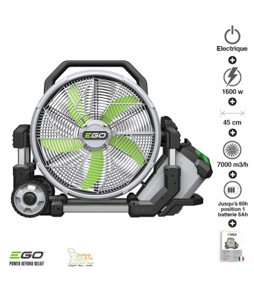 Ventilateur Brumisateur sur batterie EgoPower FN1800E