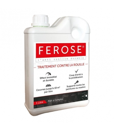 Traitement curatif anti rouille convertisseur de rouille Ferose - bidon 1 litre