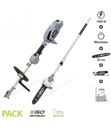 Pack multifonction élagueuse sur perche sans fil guide Oregon 25cm Ego Power