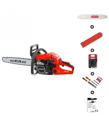 Tronçonneuse thermique professionnelle 62cc 3,2cv guide Oregon 50 cm anti vibration DUNSCH DU32615-50C