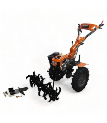 Motoculteur thermique à traction 212cm3, largeur de travail jusqu'à 130cm, 2 vitesses AV/1 AR, guidon ajustable - DAEWOO