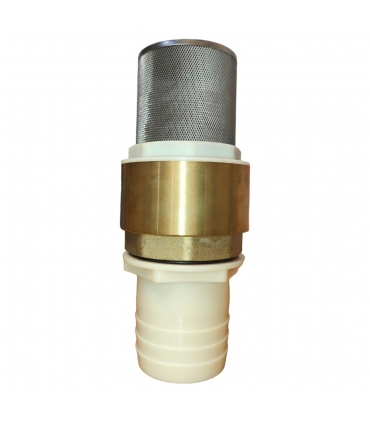 Clapet anti retour laiton avec crépine et manchette pour motopompe 2 pouces