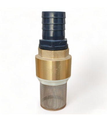 Clapet anti retour en laiton avec crépine et manchette, pour pompe - 1,5 pouces (40 mm)