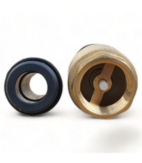 Clapet anti retour en laiton avec crépine et manchette, pour pompe - 1 pouce (25 mm) Clapet anti retour en laiton avec crépine et manchette, pour pompe - 1 pouce (25 mm)