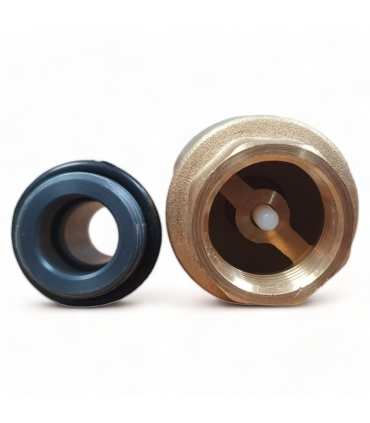 Kit Clapet Anti-Retour 1/2" Avec Crépine En Laiton - Pour Fontaine, Jardin, Piscine - Inclus Raccords Et Colliers