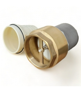 Clapet anti retour en laiton avec crépine et manchette, pour pompe - 3 pouces (80 mm) Clapet anti retour en laiton avec crépine et manchette, pour pompe - 3 pouces (80 mm)