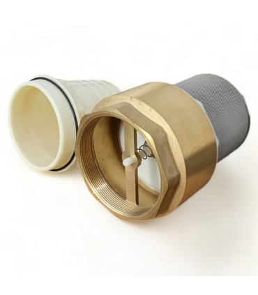 Clapet anti retour en laiton avec crépine et manchette, pour pompe - 3 pouces (80 mm)