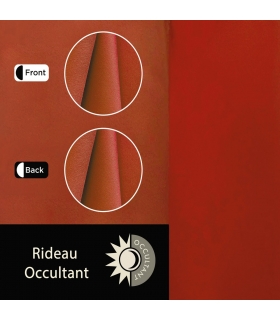 Rideau occultant à œillets, Rouge - 140x240cm prêt a poser Atout Ciel Rideau occultant à œillets, Rouge - 140x240cm prêt a poser Atout Ciel