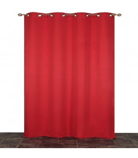 Rideau occultant à œillets, Rouge - 140x240cm prêt a poser Atout Ciel Rideau occultant à œillets, Rouge - 140x240cm prêt a poser Atout Ciel
