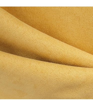 Rideau suédine thermique doublé polaire, Jaune moutarde - 140x240cm prêt a poser, Atout Ciel