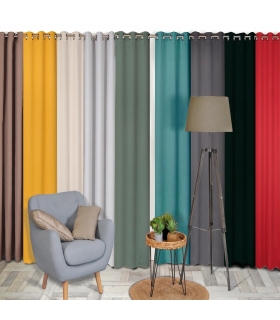 Rideau occultant à œillets, Perle - 140x240cm prêt a poser Atout Ciel Rideau occultant à œillets, Perle - 140x240cm prêt a poser Atout Ciel