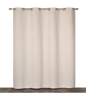 Rideau occultant, Beige, à œillets 140x240cm prêt a poser Atout Ciel