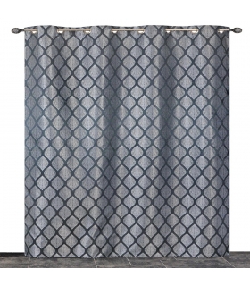 Rideau  fantaisie 100% occultant à œillets, Gris anthracite - 140x240cm prêt a poser Atout Ciel Rideau  fantaisie 100% occultant à œillets, Gris anthracite - 140x240cm prêt a poser Atout Ciel