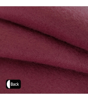 Rideau thermique effet lin chiné doublé polaire ton sur ton à œillets, Bordeaux - 135x240cm prêt a poser Atout Ciel