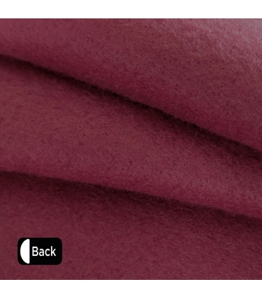 Rideau thermique effet lin chiné doublé polaire ton sur ton à œillets, Bordeaux - 135x240cm prêt a poser Atout Ciel