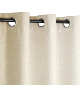 Rideau 100% occultant à œillets, Naturel - 140x240cm prêt a poser Atout Ciel