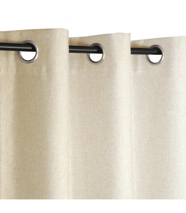 Rideau 100% occultant à œillets, Naturel - 140x240cm prêt a poser Atout Ciel