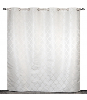 Rideau fantaisie 100% occultant à œillets, Beige - 140x240cm prêt a poser Atout Ciel