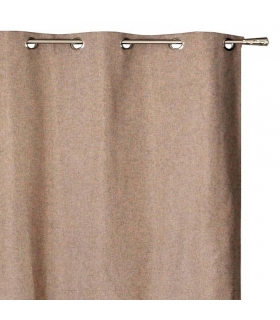 Rideau 100% occultant à œillets, Taupe - 140x240cm prêt a poser Atout Ciel