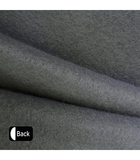 Rideau thermique effet lin chiné doublé polaire ton sur ton à œillets, Gris - 135x240cm prêt a poser Atout Ciel