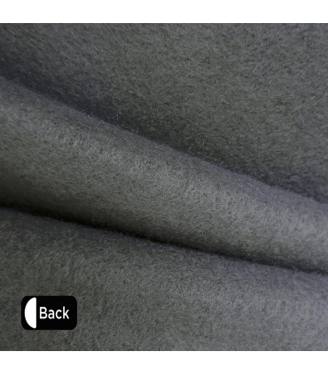 Rideau thermique effet lin chiné doublé polaire ton sur ton à œillets, Gris - 135x240cm prêt a poser Atout Ciel