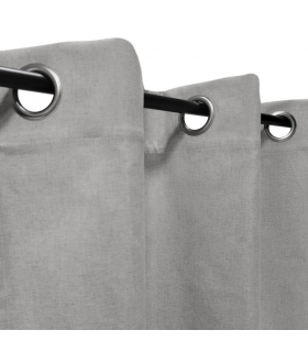 Rideau 100% occultant à œillets, Gris - 140x240cm prêt a poser Atout Ciel