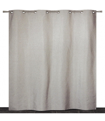 Rideau 100% occultant à œillets, Gris - 140x240cm prêt a poser Atout Ciel
