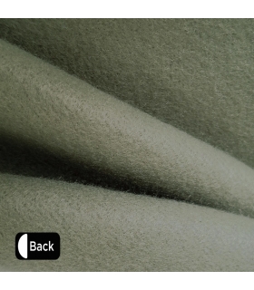 Rideau thermique effet lin chiné doublé polaire ton sur ton à œillets, Kaki clair - 135x240cm prêt a poser Atout Ciel