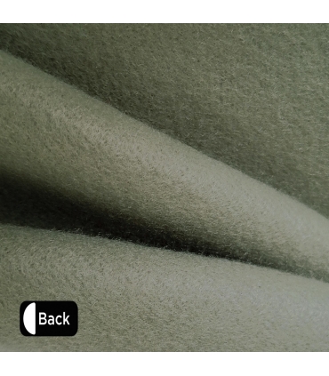 Rideau thermique effet lin chiné doublé polaire ton sur ton à œillets, Kaki clair - 135x240cm prêt a poser Atout Ciel